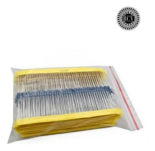Paquete Kit De 600 Resistencias 1/4w Surtidas