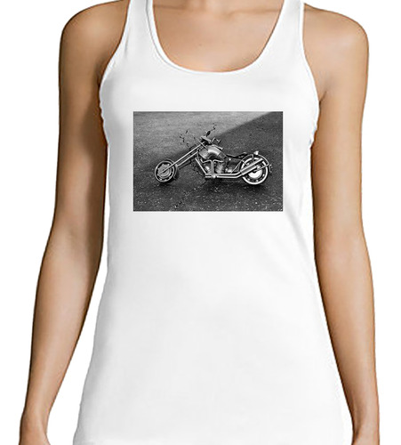 Musculosa Mujer Moto Artesanal Hecha De Hierro Artistica