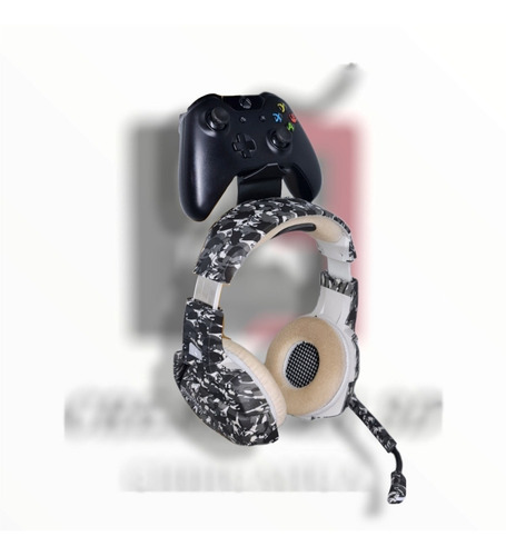 Base 3 Controles Y Audifonos Xbox Ps Switch Series Universal Color Negro