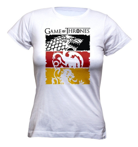 Polera Mujer Game Of Thrones - 3 Casas - 100% Algodón 