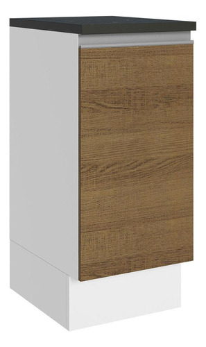 Balcão 100% Mdf 35 Cm 1 Porta Branco Rustic Acordes Madesa Cor Branco/Rustic