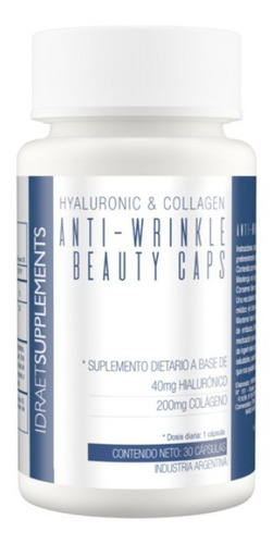 Imagen 3 de 4 de Colageno Hidrolizado Hialuronico 30 Capsulas Antiage Idraet