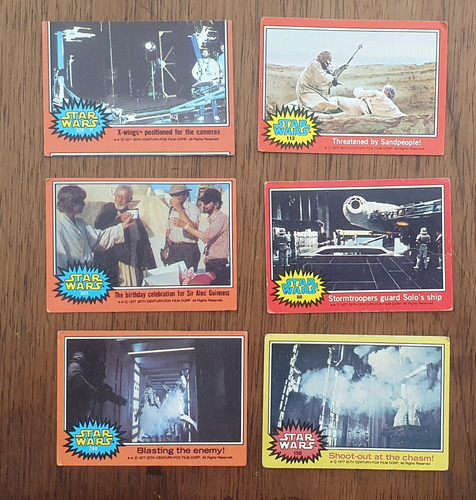 Star Wars Trading Cards 1977excelente Estado.