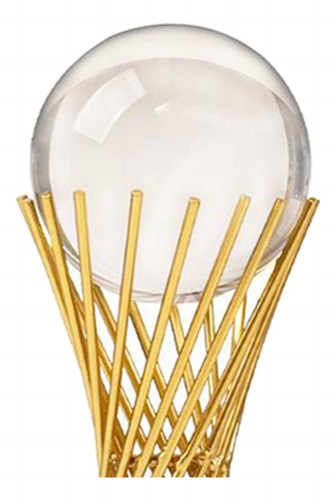 Elegante Bola De Cristal Geométrica Con Soporte Segundo
