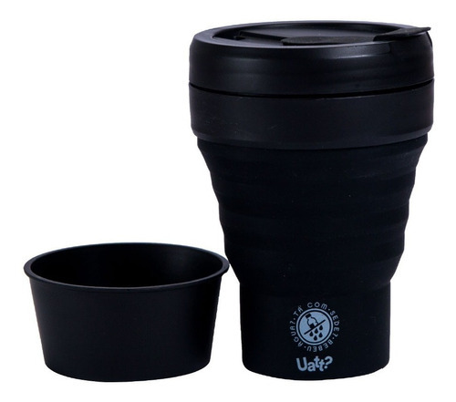 Copo Silicone Retrátil Dobrável 375 Ml - Uatt Cor Icone