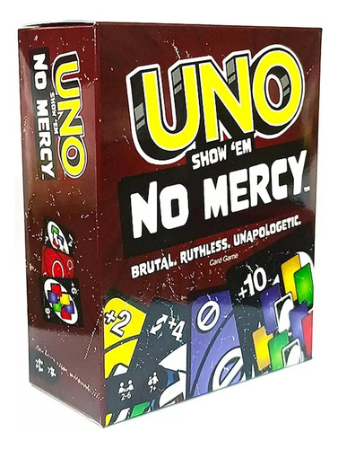 Juego Uno No Mercy Cartas Show Em No Mercy Nuevo Baraja