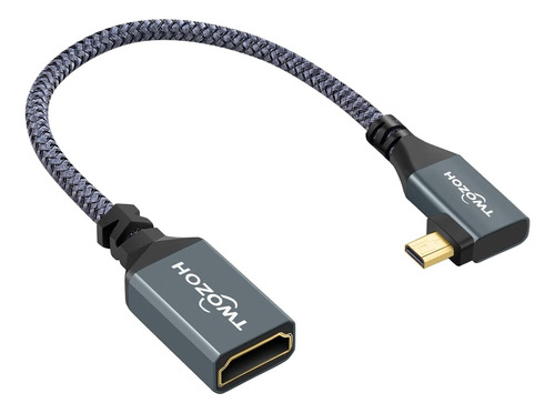 Cable Adaptador De Micro Hdmi A Hdmi Acodado A La Izquier...