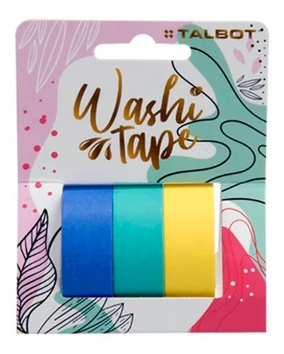 Cinta Adhesiva Washi Tape Solid X3 1,5cx3m 4798 Talbot