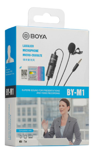 Microfone de Lapela Simples BY-M1- BOYA