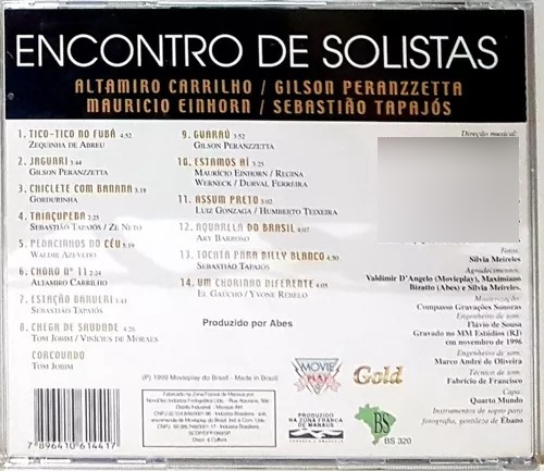 Cd Mauricio Einhorn/sebastiao Tapajos Encontro De Solistas