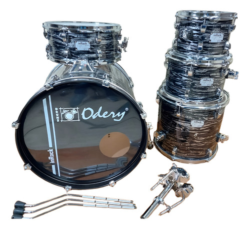 Shell Pack Bateria Acústica Odery Inrock Dark Tiger Bumbo 22