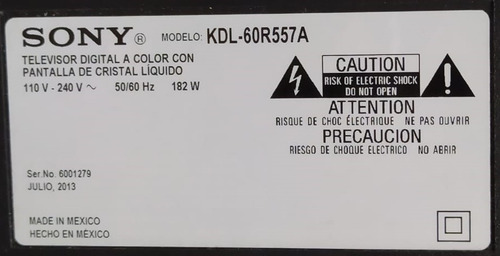 Imagen 3 de 3 de Sony Lcd Televisor Monitor Para Reparar-repuestos Tv Pixel