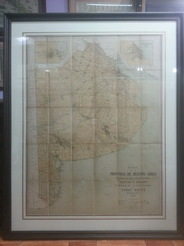 Mapa Provincia Buenos Aires 1890. Gran Tamaño Antiguo