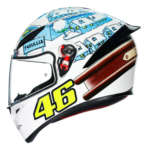 Casco  Moto Deportivo Italiano Agv K1 Wintertop Rossi 2017