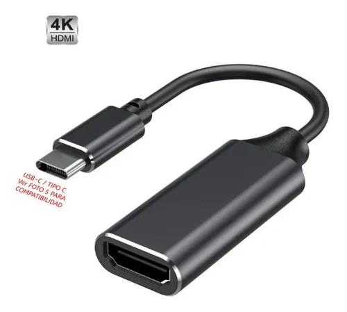  Adaptador USB C a HDMI 4k, conector tipo C a HDMI para