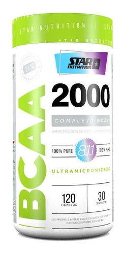 Bcaa 2000 Star Nutrition X 120 Capsulas Mejora Tus Músculos