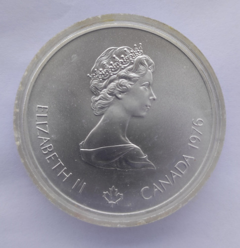 Moneda Canadiense 5 Dólares Olimpiadas Montreal De 1976