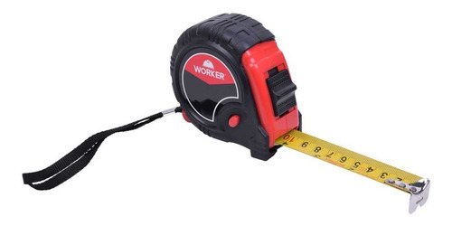 Trena Metrica Worker P/ Obra Modelo 76 Emborrachada 5mx19mm