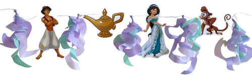 Guirnalda 1 M Colgante Cumpleaños Princesa Jazmin Aladdin