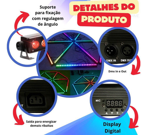 Kit 5 Ribalta 24 Leds 12w Rgbw Pixel Dmx Indoor