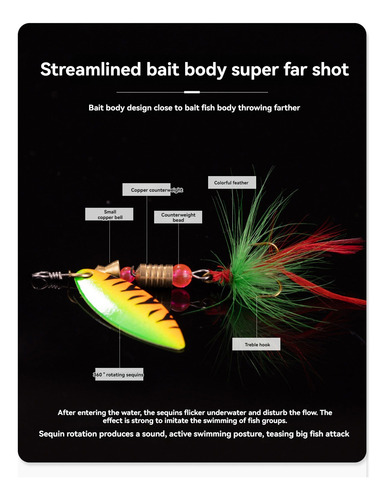 10 Peças De Isca De Pesca Nerbait Para Bass Trout Salmon Wal