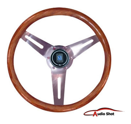 Volante Madera Clásico Tipo Nardi Con Adaptador De Volante