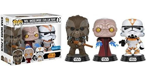 Funko Set 3 Figuras Pop. Star Wars Tarfful Unhooded Emperado