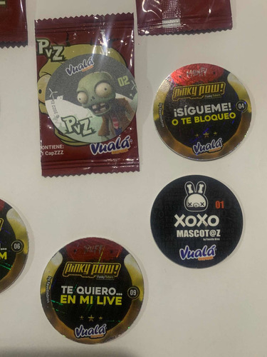 Tazos Coleccionables Vuala Plantas Vs Zombie, Xoxo Y Funky P (Usado)
