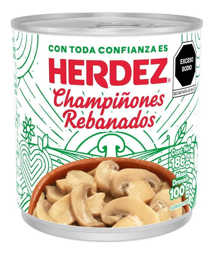 Champiñones Rebanados Herdez 186 Gr