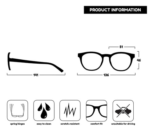 Opulize Blu Retro - Lentes De Bloqueo De Luz Azul Para Compu