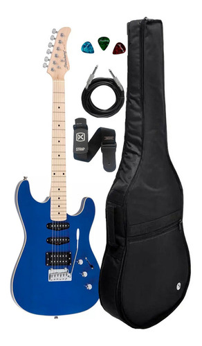 Guitarra Strinberg Sgs180 Azul Tbl Humbucker + Kit Capa Luxo Cor Transparent blue Material do diapasão Bordo Orientação da mão Destro