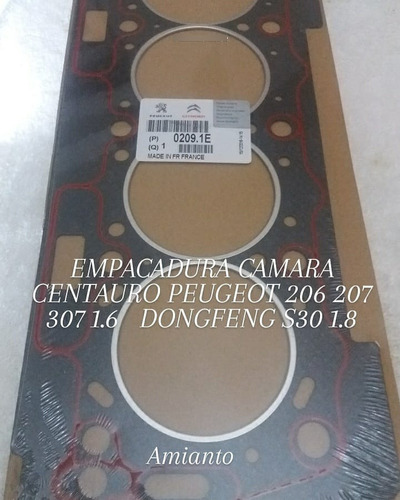 Empacadura Cámara Centauro 1.6 Dongfeng S30 Peugeot 206 207