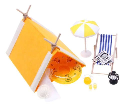 Sombrilla de playa en miniatura hecha a mano para casa de muñecas Rojo Sombrilla de playa en miniatura hecha a mano para casa de muñecas Rojo