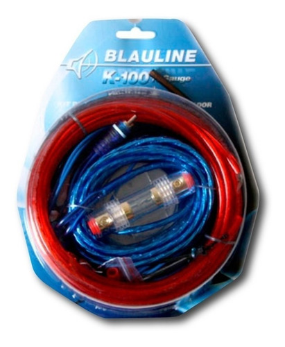 Kit De Cables 10 Gauge Potencia Hasta 2500w Blauline K-100
