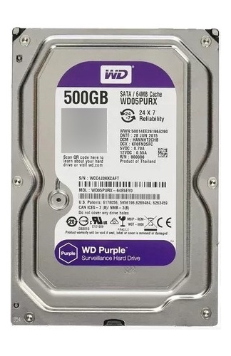 Disco Duro 500g Sata Purpura Western Digital  