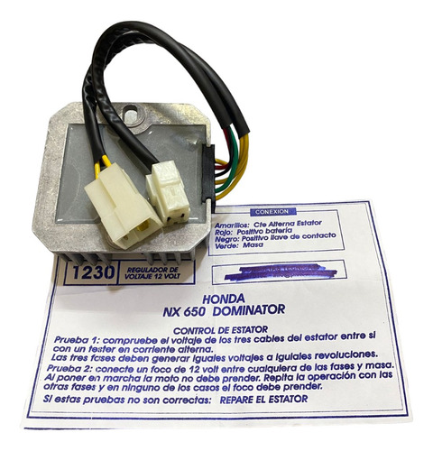 Regulador De Voltaje Honda Dominator Nx 650 Pietcard 1230