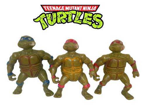 Tortugas Ninjas Retro Lote 3 Figuras 1990