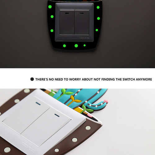 Adhesivos Luminosos Para Pared Con Forma De Suculento Enchuf