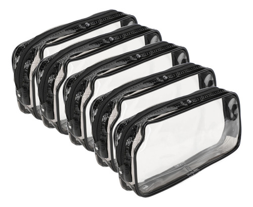 Neceser Transparente Para Maquillaje, Cosméticos Y Aseo, 5 U