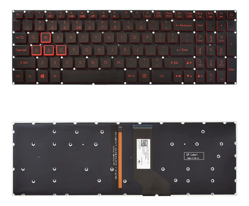 Teclado Backlit Para  Acer Nitro 5 An515-31 / 41 / 42 / 51 