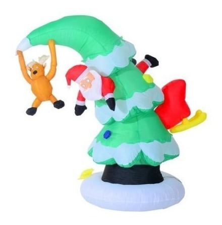 Arbolito Inflable Luminoso Santa Claus Navidad Xtreme C