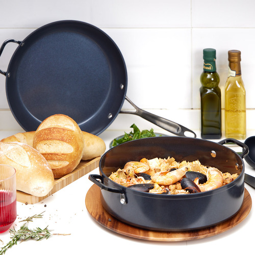 Batería De Cocina Jade Cook Black + Horno Digital / Freidora Negro