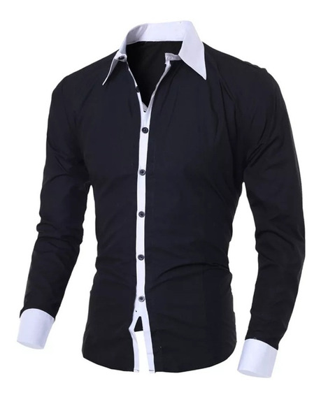 Camisa Hombre Moda Fit Strech Casual Vestir Ale | MercadoLibre