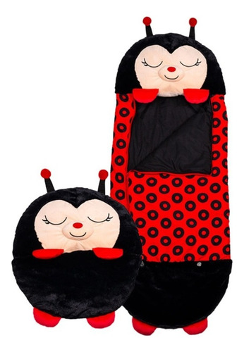 Sleeping Bolsa De Dormir Para Niños Peluche Almohada Diseño Mariquita