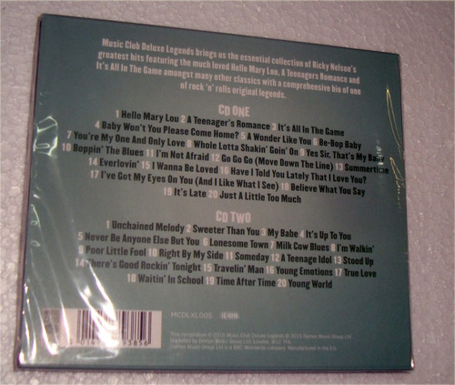 Ricky Nelson Hello Mary Lou Cd Doble Sellado / Kktus