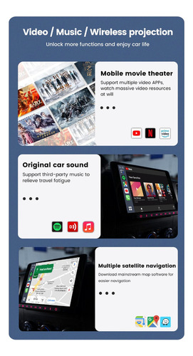 Sistema Coche Carlinkit Carplay Ai Box Android 8+128 G