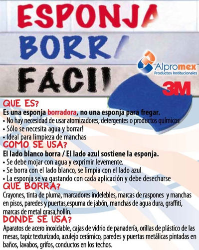 Imagen 4 de 6 de Paquete De 4 Esponjas Borra Fácil Limpia Manchas Difíciles