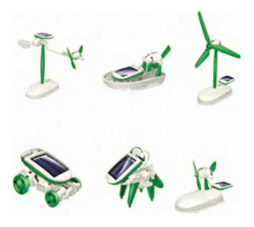 Imori Kits Robot Solar 6 En 1, Multicolor