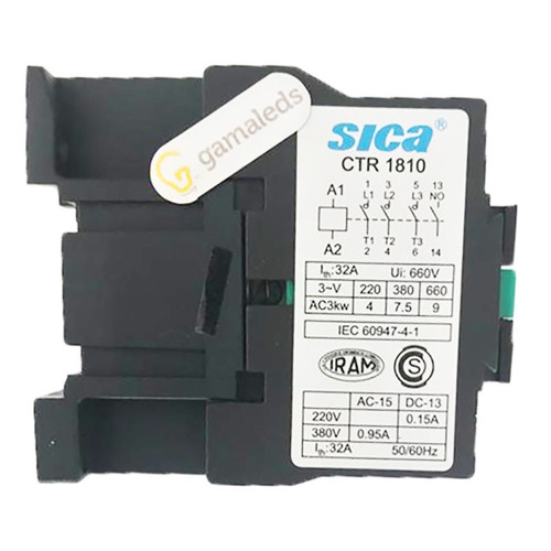 Imagen 4 de 8 de Contactor Tripolar 18a 1na 220v/24v Sica 1810