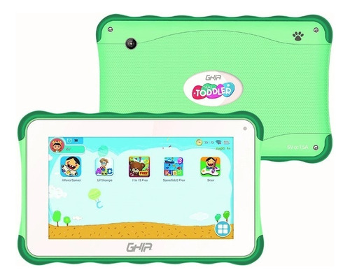 Tablet Kids Ghia 1gb 16gb Bluetooth Android 11 Color Verde Modelo Gt133v